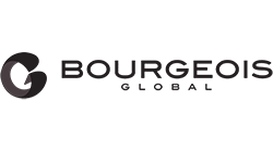 Une photo en noir et blanc d’un logo de la société Bourgeois Global