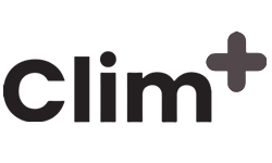 Logo de la marque Clim+, une entreprise spécialisée dans les solutions de climatisation.